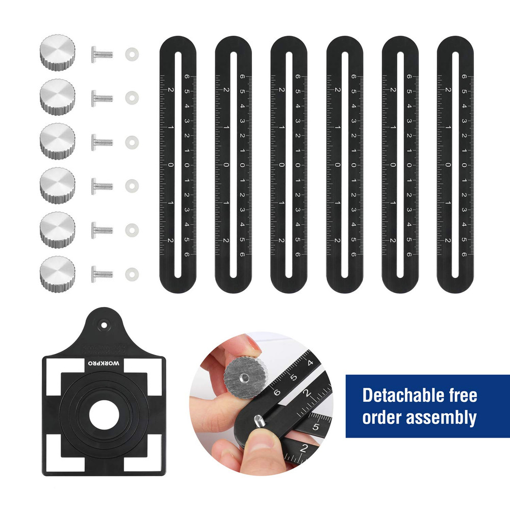 10" and 6-Sided Angle Measuring Tool Combo Kit, Plastic Shape Contour Gauge Dupl