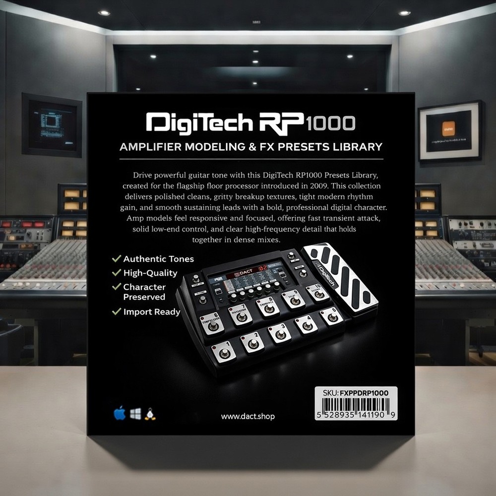 Digitech RP1000 Amplifier Modeling & FX Presets Library