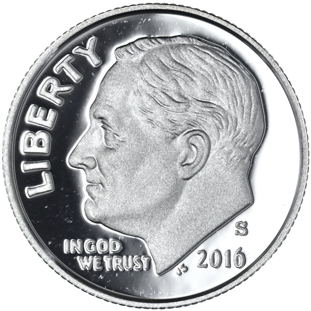 2016 S Roosevelt Dime Gem DCam Proof 90% Silver
