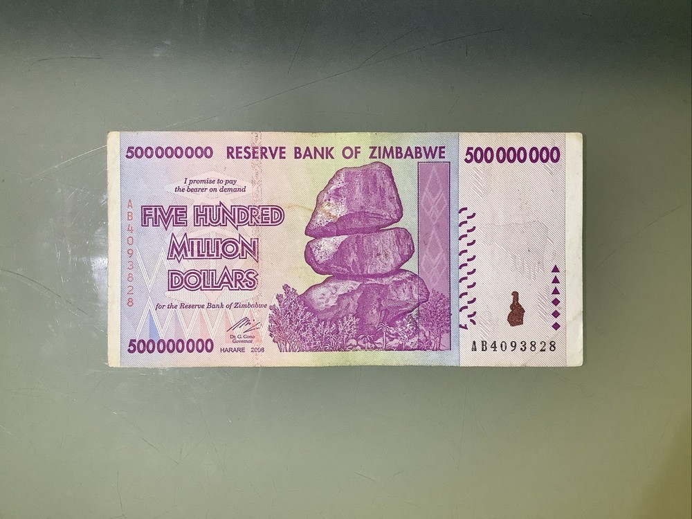 Zimbabwe 500 Million Dollars 2008 Circulated