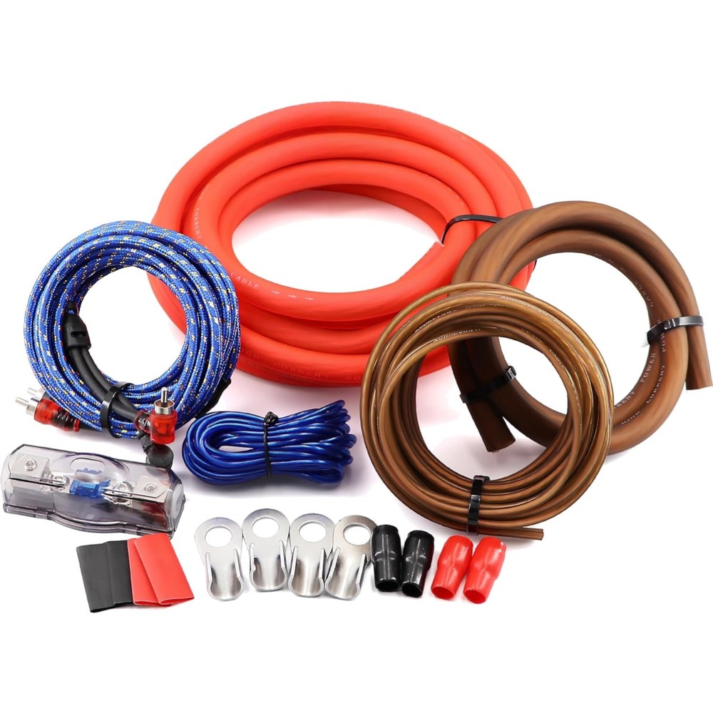 Complete 0 Gauge Amplifier Wiring Kit: Includes Everything for Easy Installation