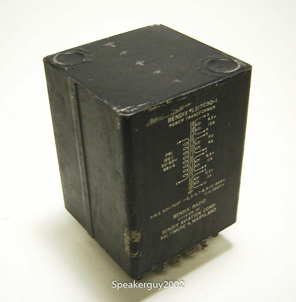 Vintage Bendix Tube Power Transformer / L217230-1 -- BR