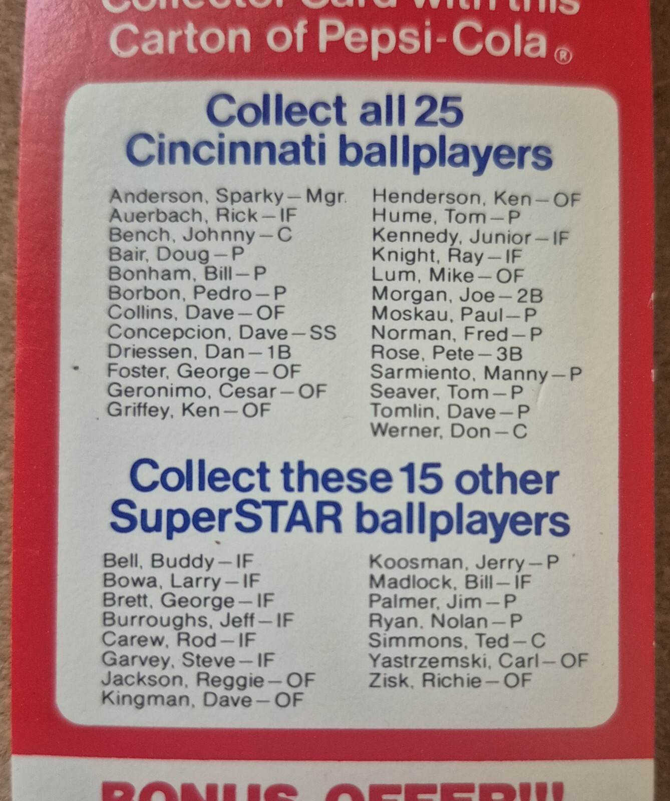1978 Pepsi SuperStar Playing Card Complete Set (40 cards)