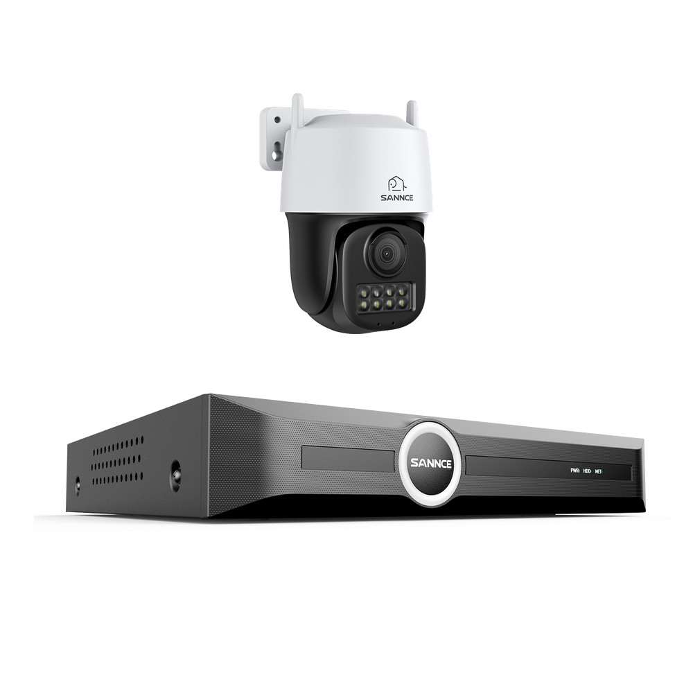 SANNCE 8CH NVR 5MP PT POE Security Camera IP System Two Way Audio Auto Tracking