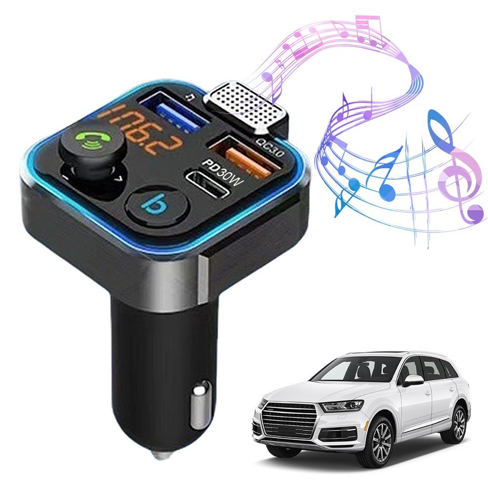 Bluetooth-Compatible 5.0 MP3 Audio Player Hands Free Calling MP3 Player for Car