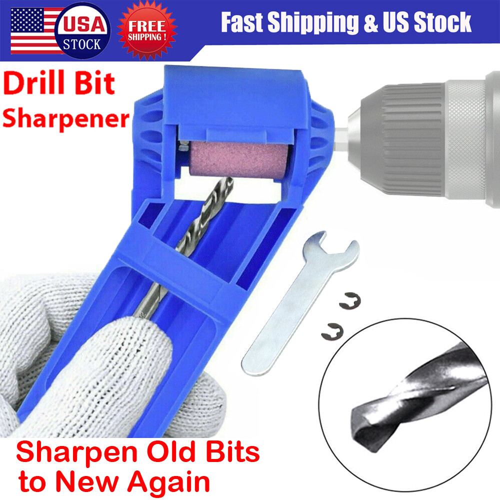 Drill Bit SHARPENER Corundum Grinding Wheel Titanium Portable Powered Tools US