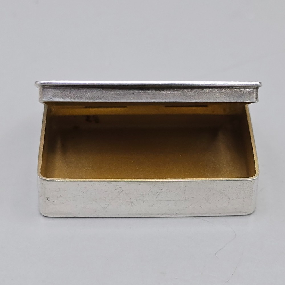 Solid Silver Engine Turned Snuff/Pill Box by D Bros Birmingham 1967