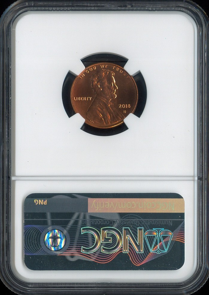 2018-D Lincoln Cent NGC MS66 RD Quality