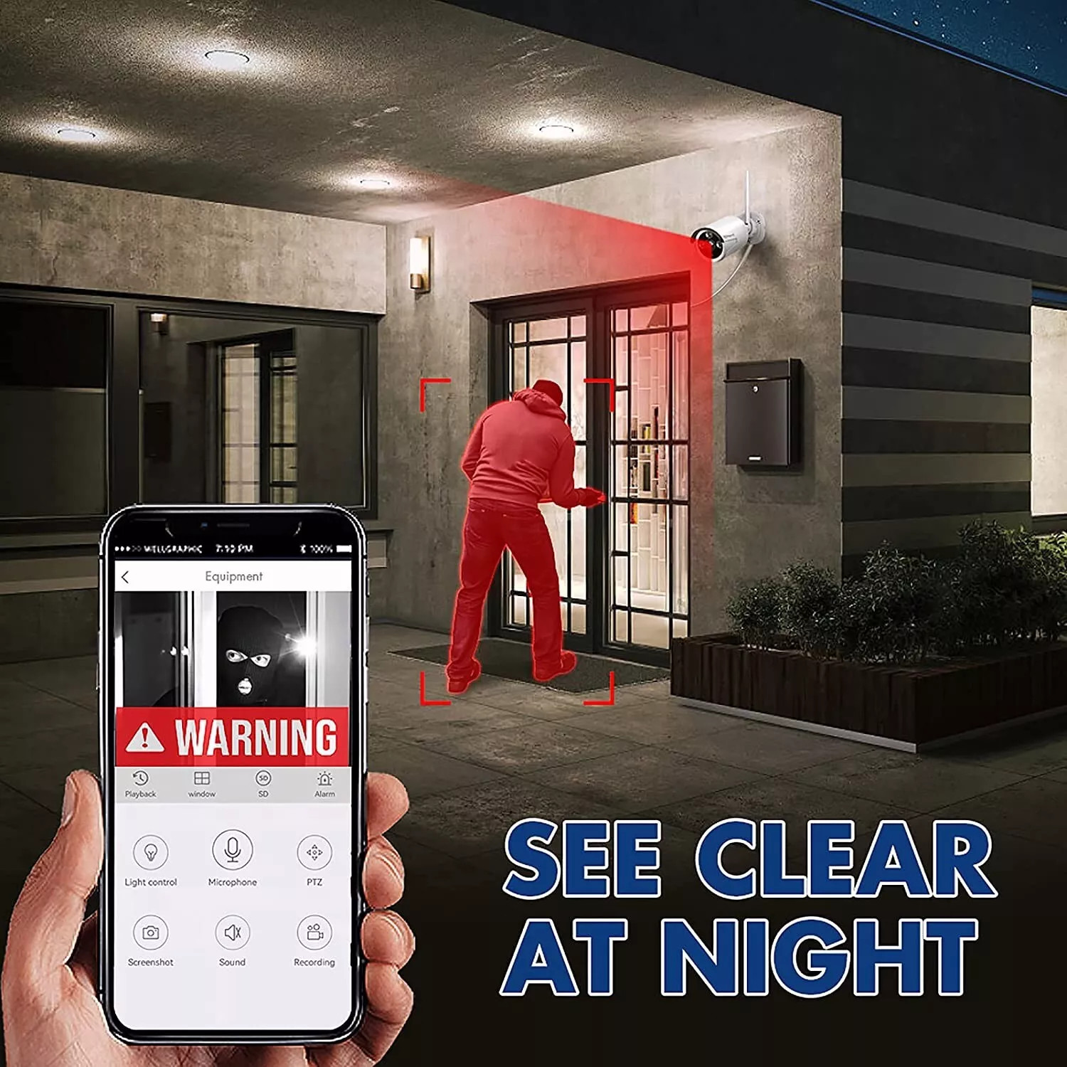 Wireless security camera system Outdoor Audio 10CH H.265+ CCTV Wifi NVR Kit