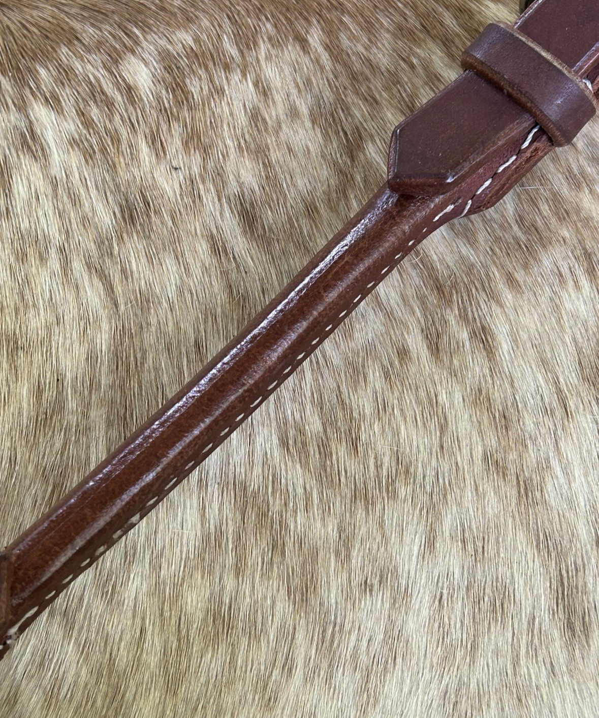 Harness Leather Western Rolled Curb Strap for Horse Bridles Horse Tack FREE SHIP