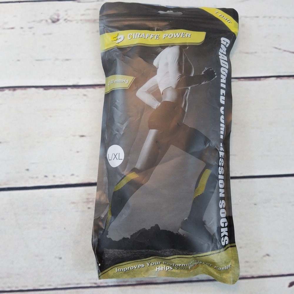 Giraffe Power Graduated Compression Socks Size L/XL 1 pair