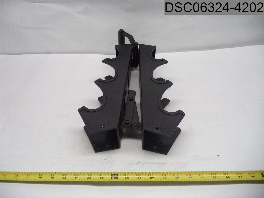 Plastic Dumbbell Rack, 3-Tier, Height 13", Black