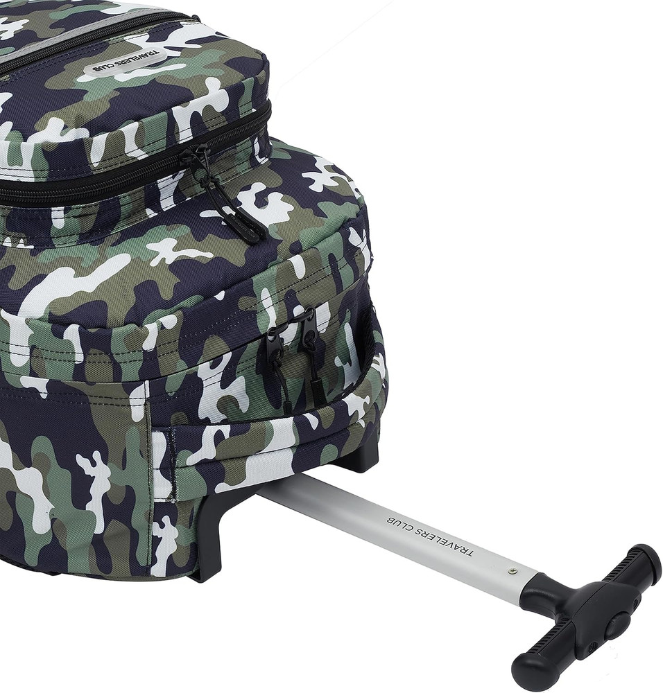 18" Rolling Backpack with Shoulder Straps, Camo