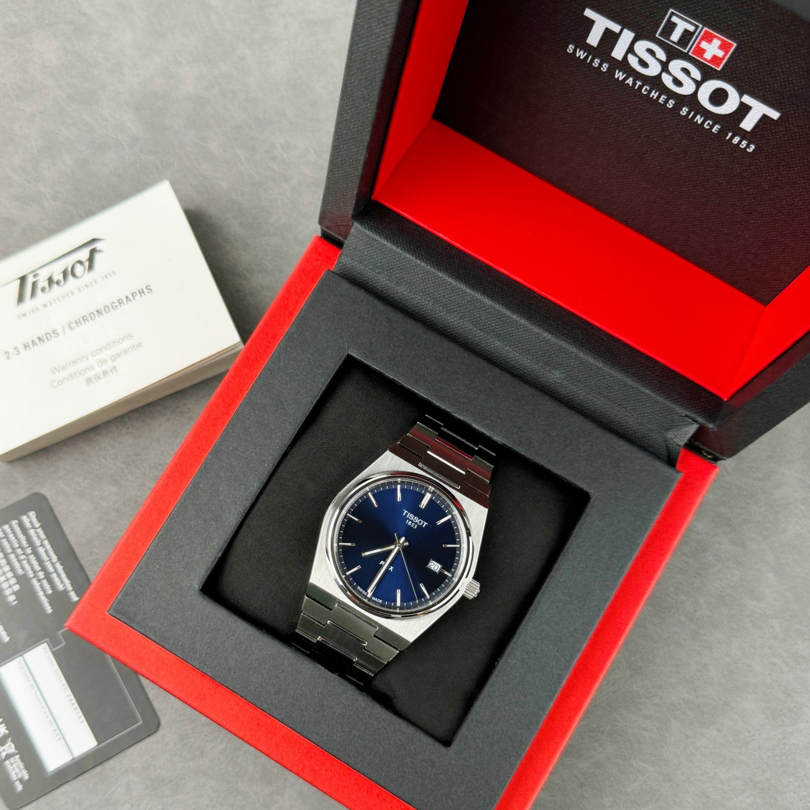 TISSOT PRX 40MM STAINLESS STEEL BLUE DIAL MEN'S WATCH T137.410.11.041.00