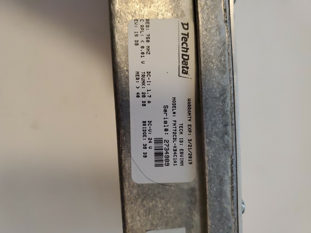 C-COR FNT72CDL-KB4F6W1 FLEXNET TRUNK AMPLIFIER
