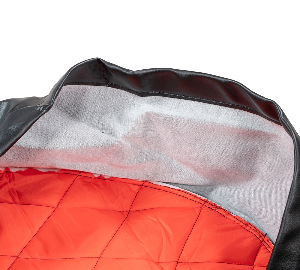 26" Black Quilted Fuel Tank End Covers w/ 9" Elastic Sleeve - 1 Pair