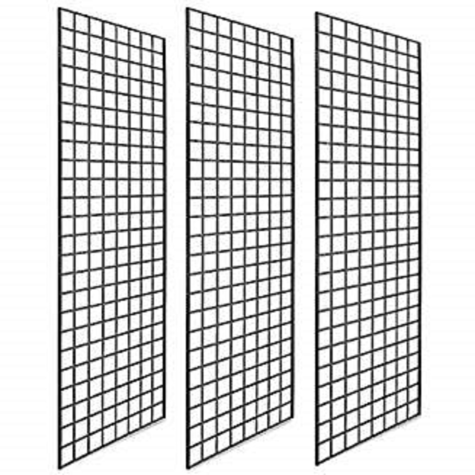 Pack of 3 Gridwall Panels 2x6 BLACK