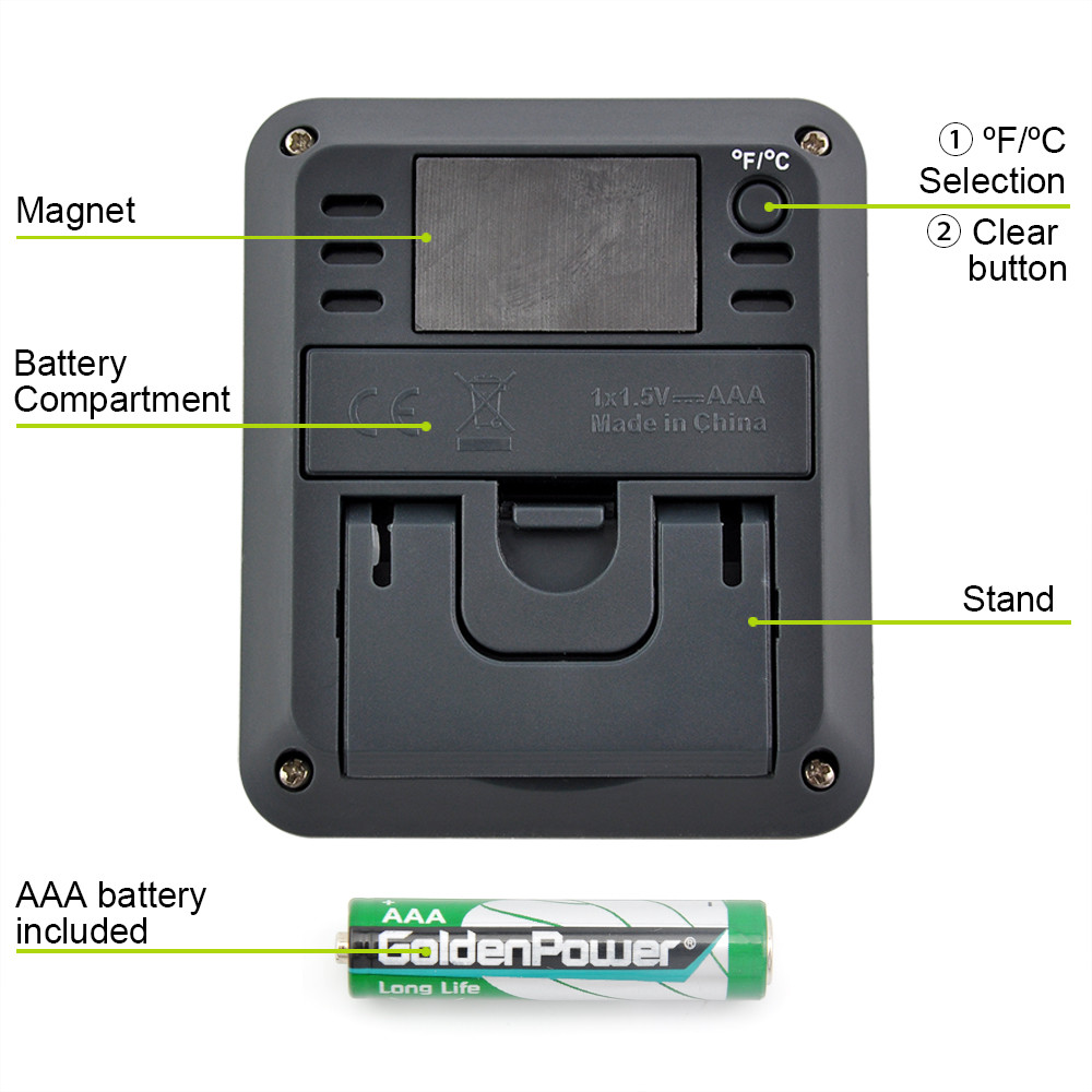 2PCS LCD Digital Indoor Thermometers Hygrometer Room Temperature Humidity Meter