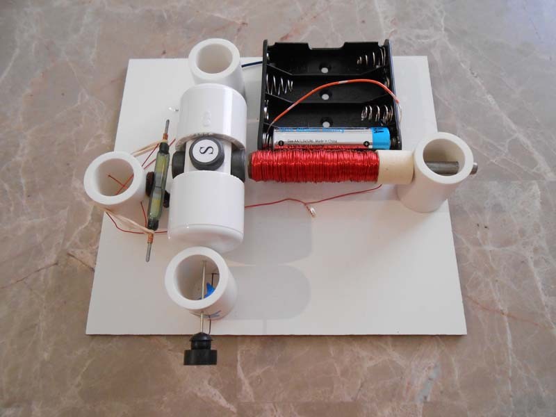 DIY SIMPLE REED SWITCH MOTOR KIT #4 SCIENCE FAIR PROJECT ELECTRICITY EDUCATIONAL