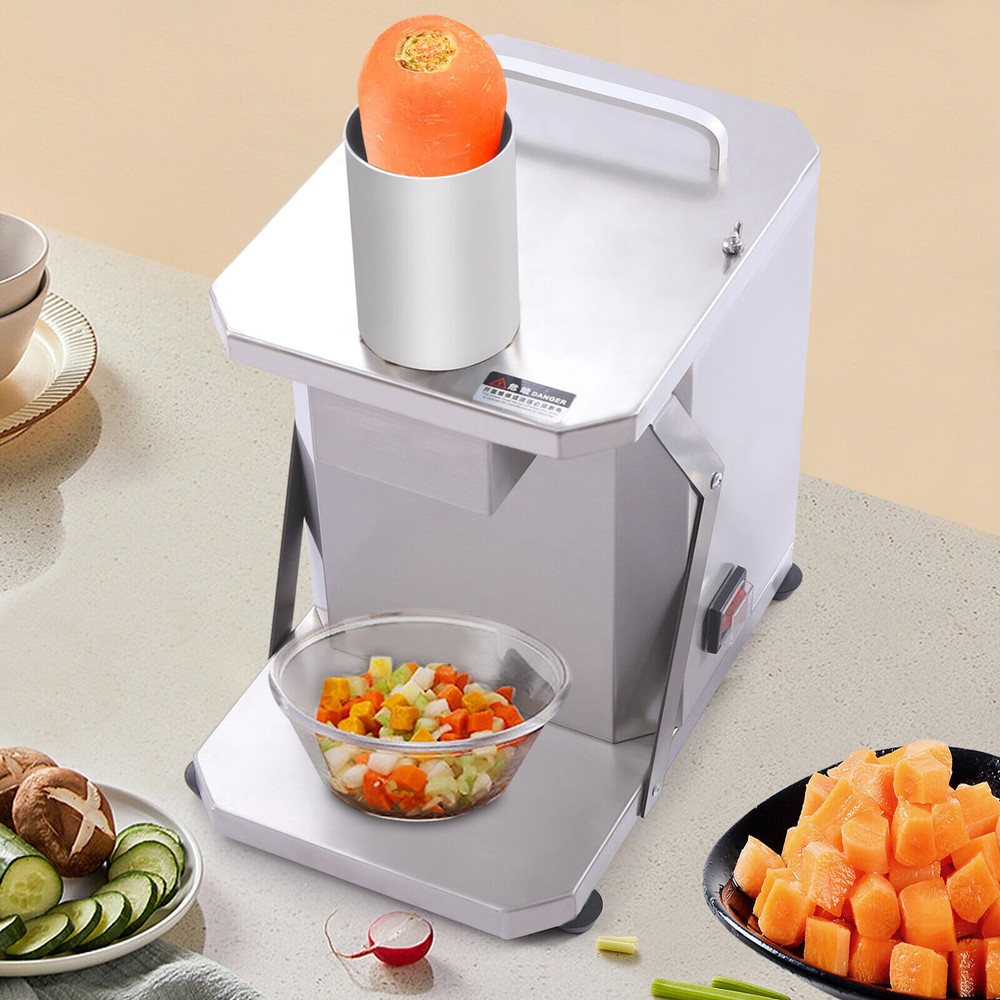 Commercial Electric Vegetable Dicer with Three Blade Sizes for Efficiency