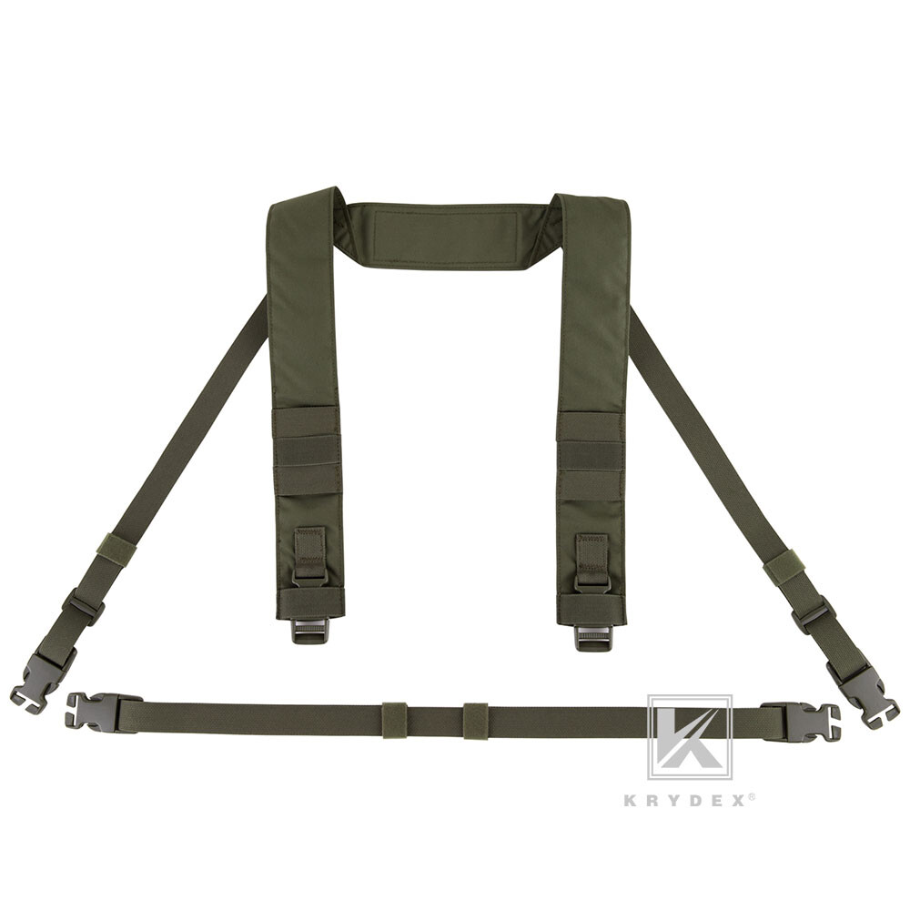 KRYDEX Tactical Fat Strap Shoulder Strap & Back Strap H Harness for Chest Rig