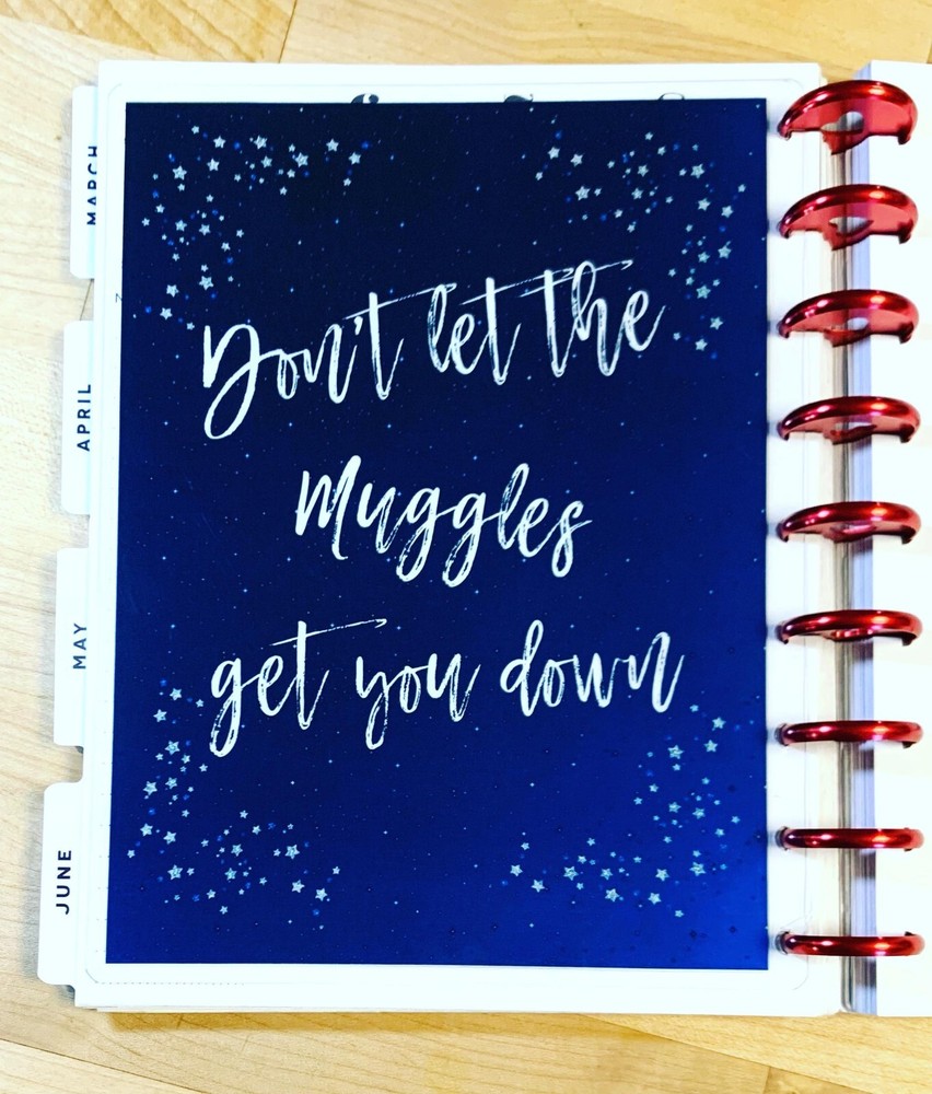 Muggles Two Sided Dashboard for use with a Classic Happy Planner