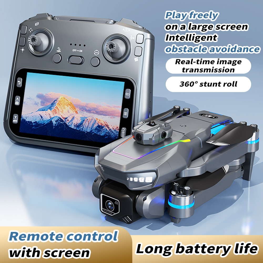 AE19 Drone 4.3" Screen WIFI FPV Dual HD Camera Obstacle Avoidance Quadcopter