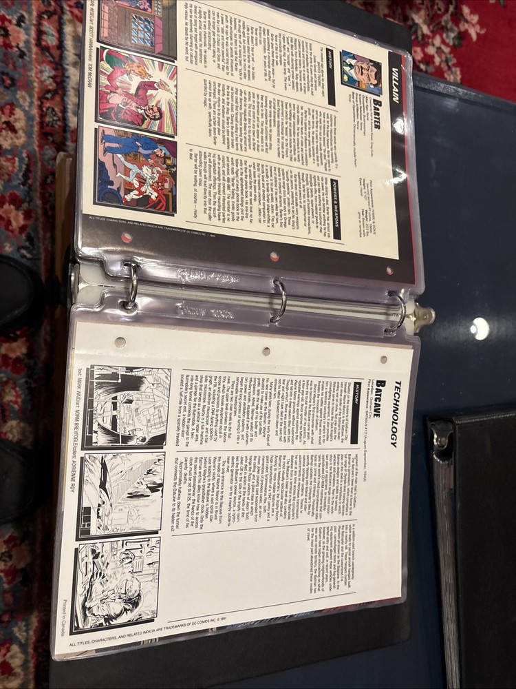 Comic Book Bio Binder