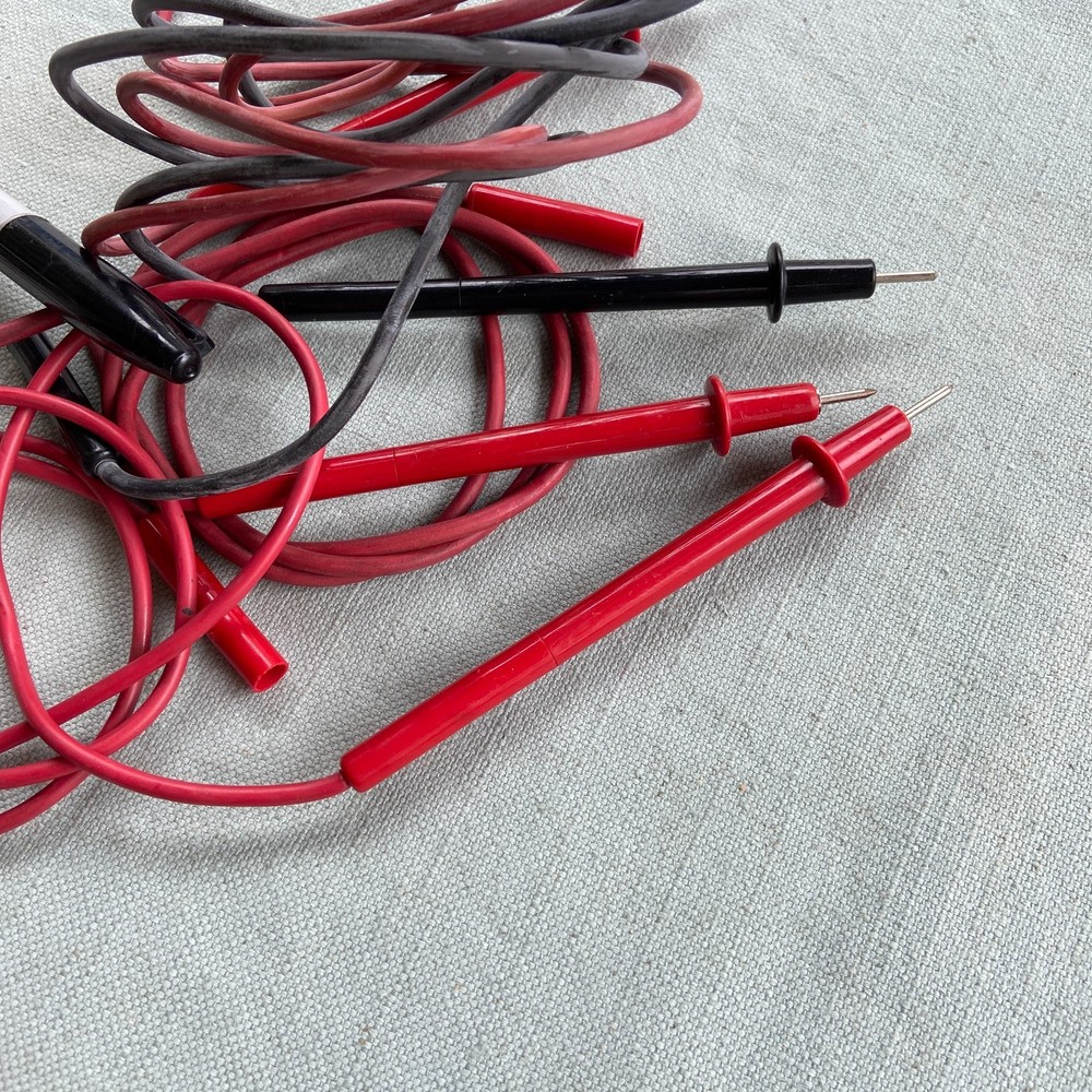 Vintage Meter Test Probe Leads 3 Red 1 Black Sets Lot 4 Electronics Computer
