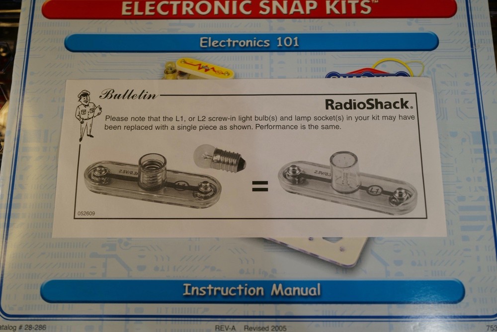 Electronic Snap Kits Electronics 101 Build 100 Projects RadioShack 28-286