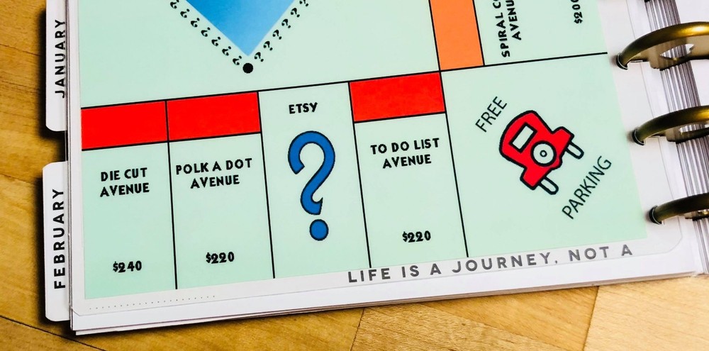 Monopoly inspired Planner Theme Dashboard 4 use w/ Classic Happy Planner~