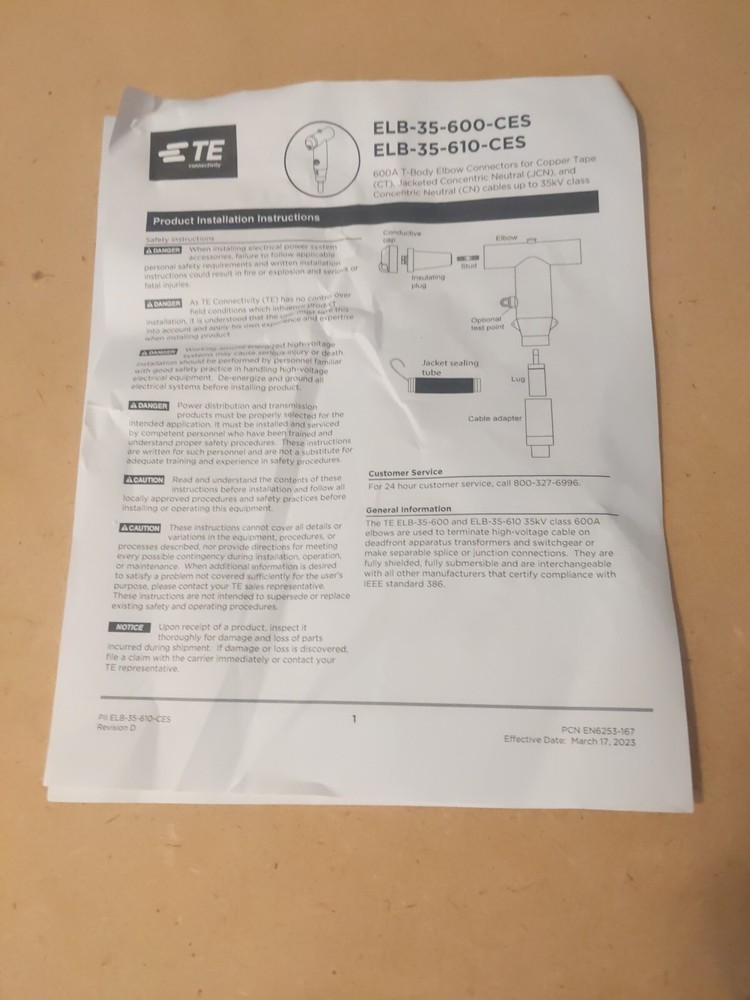 Tyco Electronics ELB-35-610J-A1-CES2... Save Here Now... New