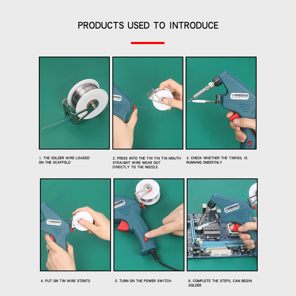 60W Handheld Soldering Automatic Tin Feeding Machine Electronic O8G7