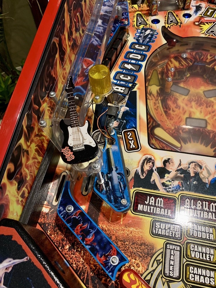 ACDC AC/DC PINBALL Machine Black Guitar Ramp Mod