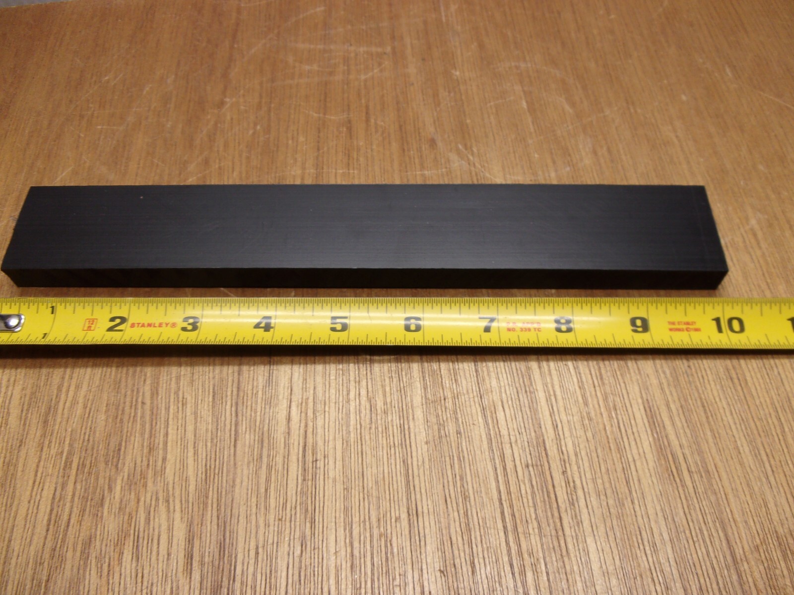 1-1/2" X 1/2" X 10" UHMW PE Tivar Black Flat Bar Plate Stock FDA Compliant