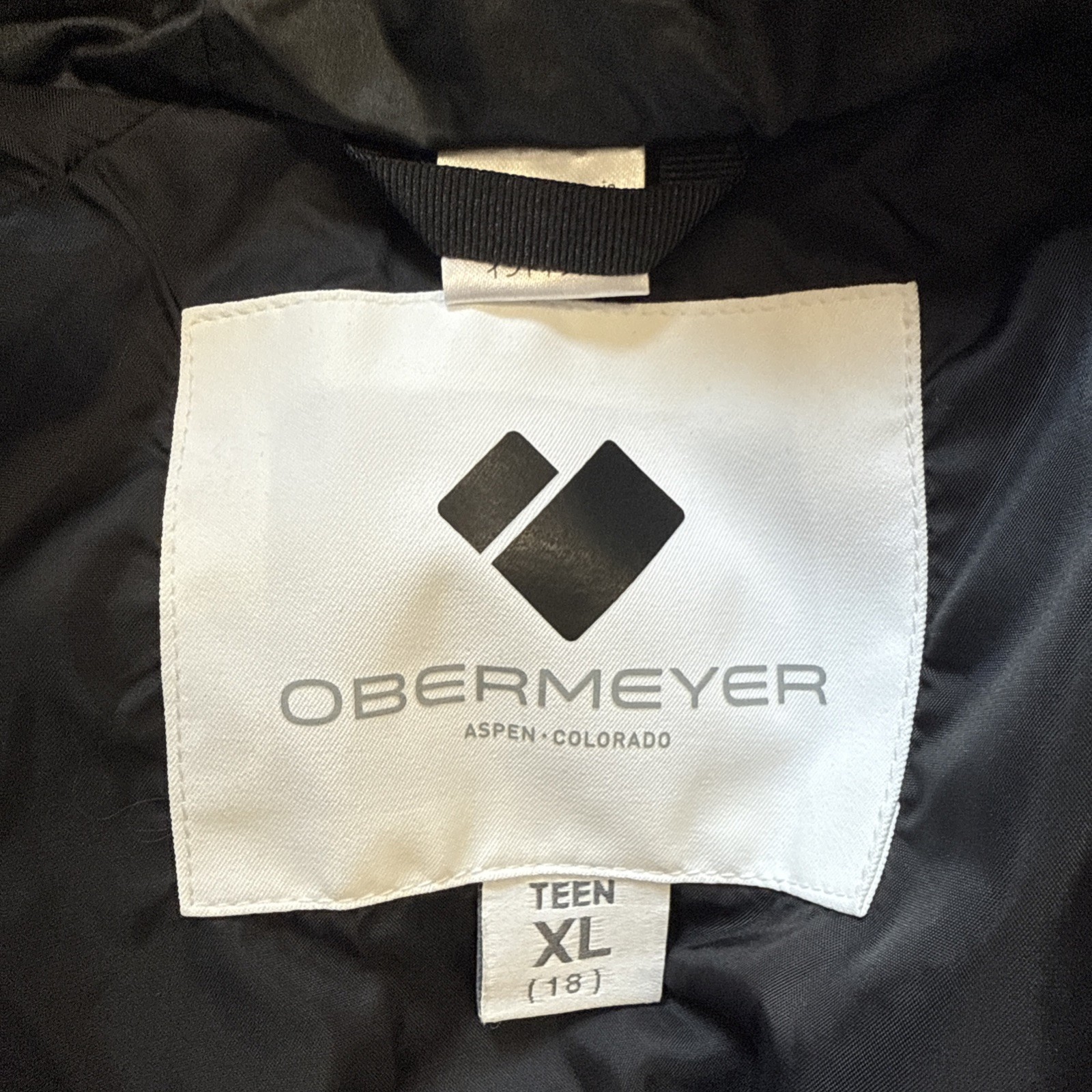 Obermeyer Isla Puffer Coat Teen Black 31101 NWT Retail $229 Teen Girls Size 18