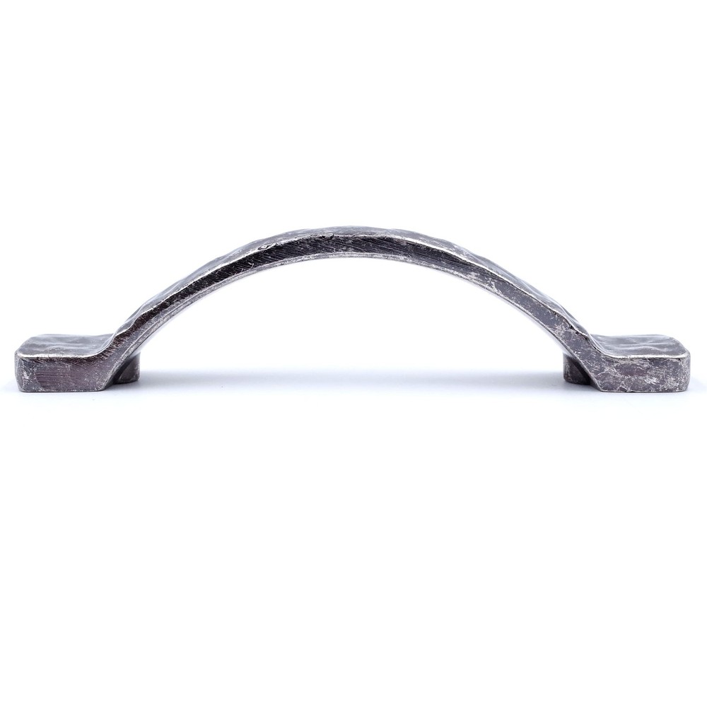 Jetland Arched Hammered Cabinet Pulls - 6-Pack, Aged Silver, 3" Hole Centers,...