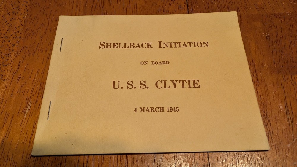 Rare Shellback Initiation U.S.S. Clytie March 1945