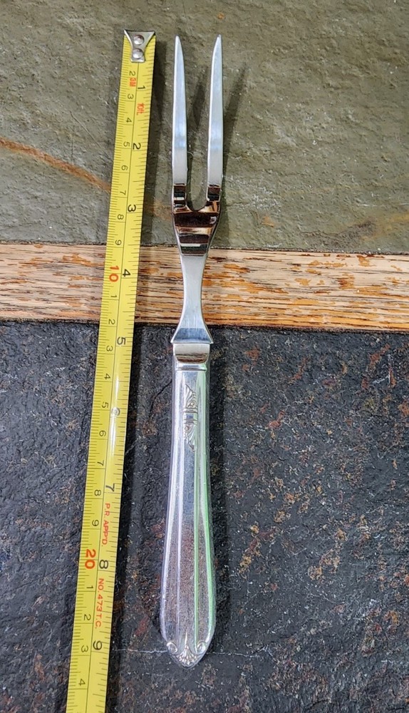 ✅️ c1939 CLARIDGE/ STARLIGHT/ STRATFORD/ HOSTESS "8 3/8" CARVING 🍠 FORK