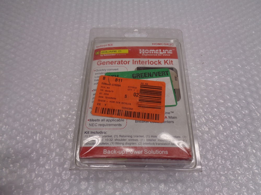SQUARE D HOMCGK2C GENERATOR INTERLOCK KIT NSMP