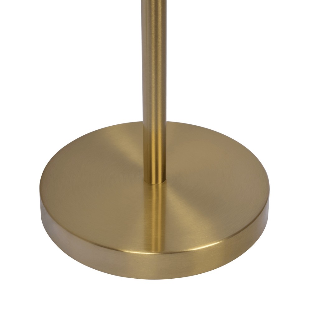 Brassed Gold Floor Lamp with On/Off Switch Adjustable Led Round Base