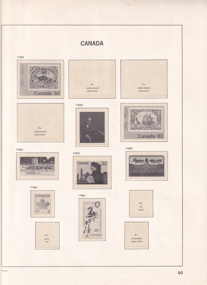 CANADA DAVO II HINGELESS ALBUM & SLIPCASE 1981-1999 111 +7 PAGES (LIST BELOW)