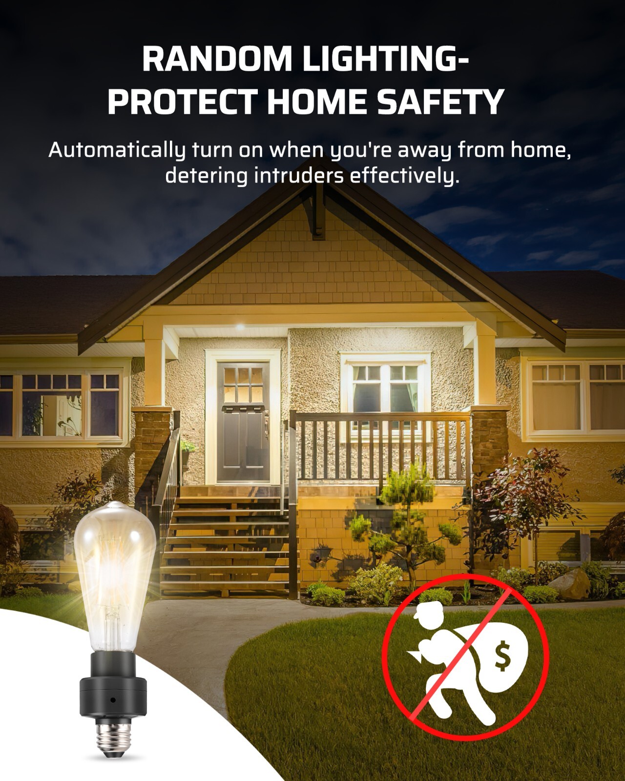 DEWENWILS 2 Pack Dusk to Dawn Light Sensor Socket with Timer Indoor/Outdoor E26