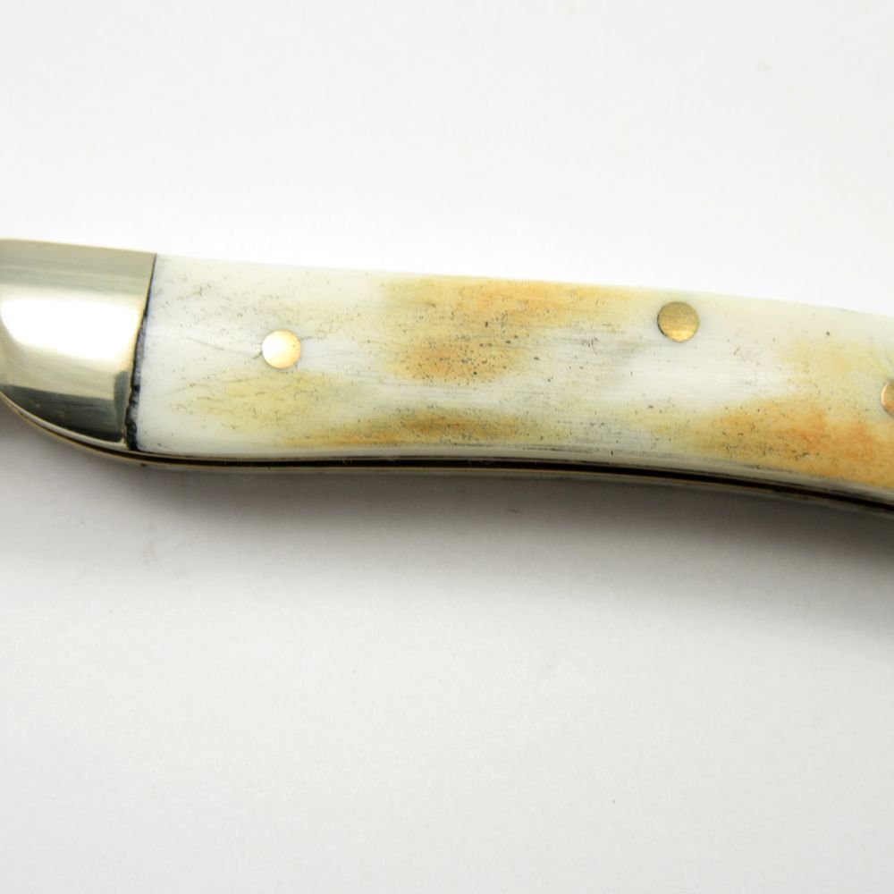 FOLDING POCKET KNIFE | 5.25" Rite Edge Bone Handle Silver Toothpick Blade