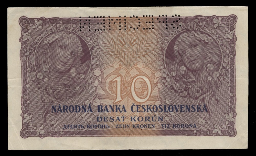 Czechoslovakia P20a, Specimen Banknote