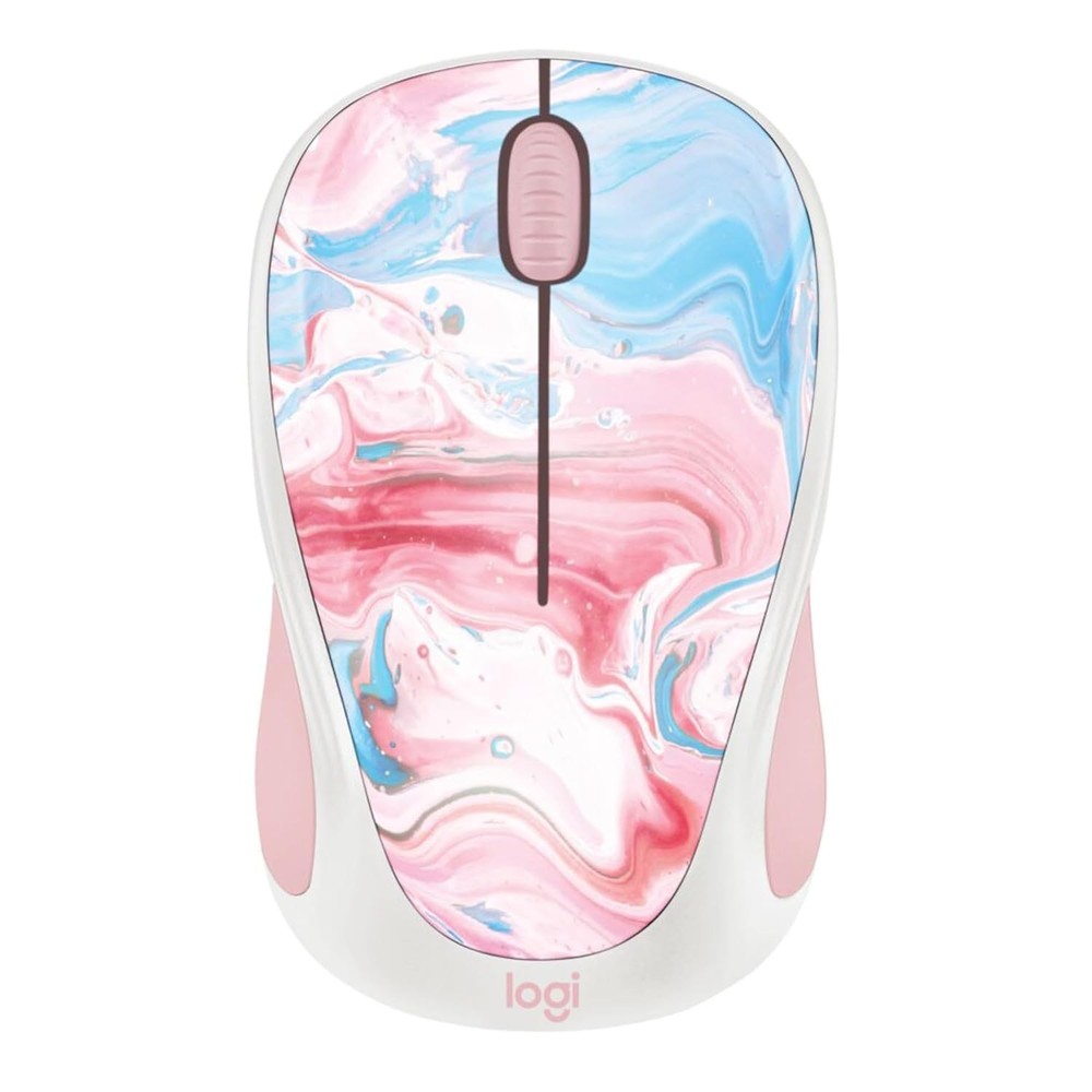 Logitech M317 Wireless Mouse 1K DPI Optical Tracking USB Receiver Cotton Candy