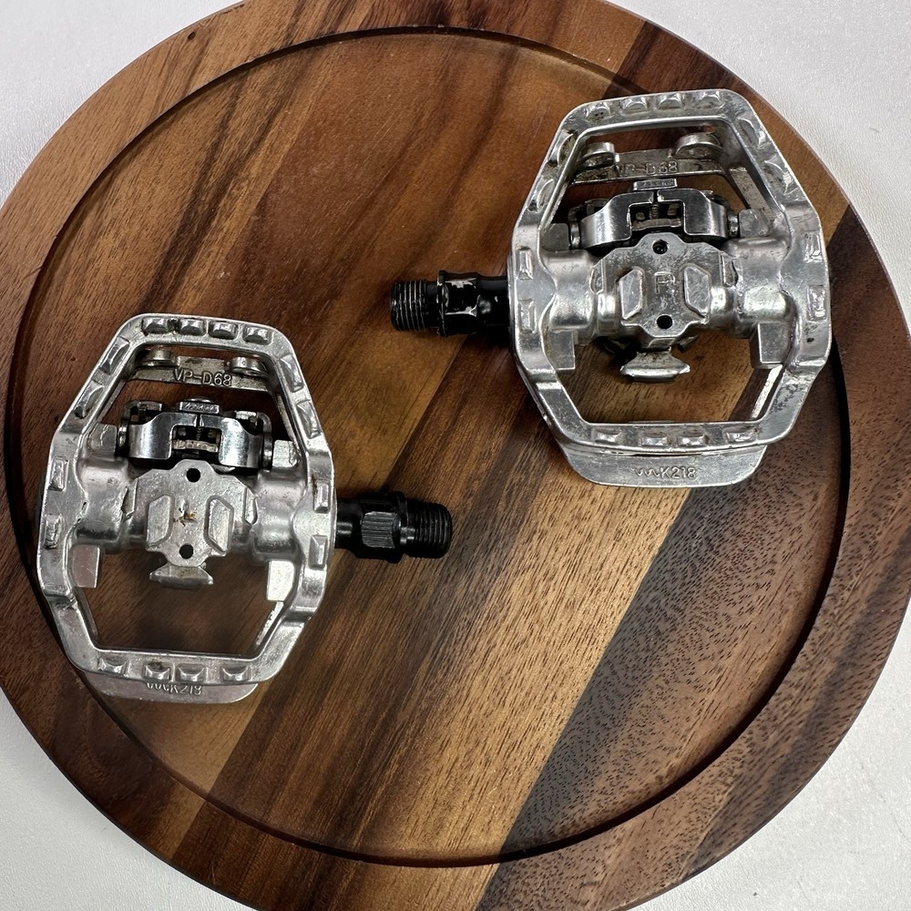 VP-D68 Black Clipless Pedals MTB Dual Sided 9/16