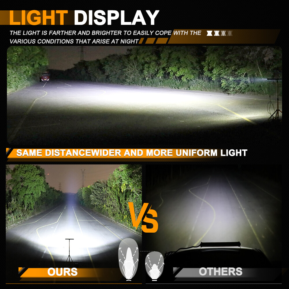 Ultra Slim 44"inch Curved LED Light Bar Offroad For Can-Am Maverick X3 UTV 42"