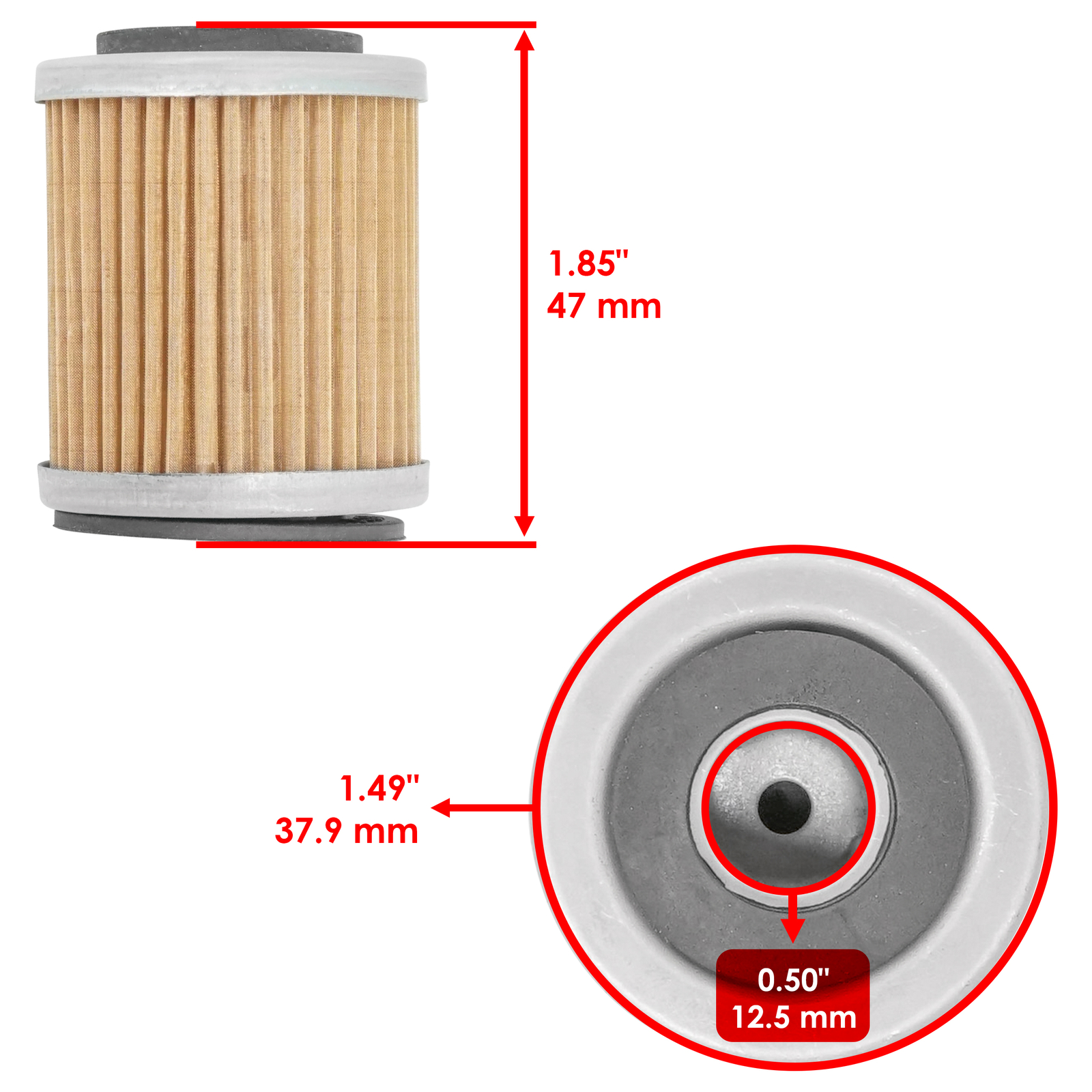 Oil Filter for Yamaha Big Bear 400 YFM400 YFM400S 2WD 4WD 2000 2001 2002 03 2004