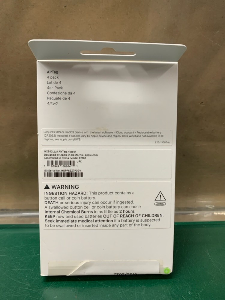 Apple AirTag 4 Pack [MX542LL/A] (E10045147)